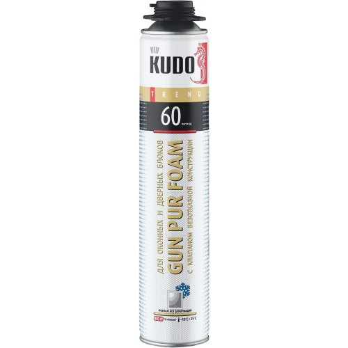 Профессиональная монтажная пена Kudo Trend Gun Pur Foam 60 1 л зимняя