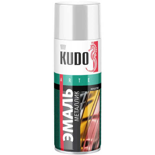 Эмаль металлик универсальная Kudo Arte Reflective Finish 520 мл хром зеркальный