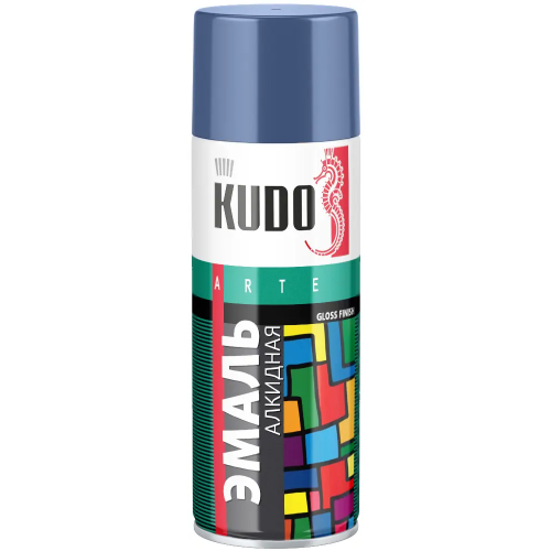 Эмаль алкидная универсальная Kudo Arte Gloss Finish 3P Technology 520 мл сине фиолетовая RAL 5000