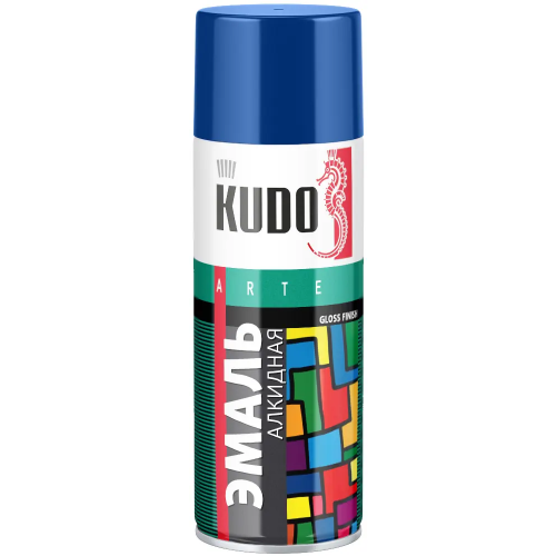 Эмаль алкидная универсальная Kudo Arte Gloss Finish 3P Technology 520 мл ультрамариново синяя RAL 5002