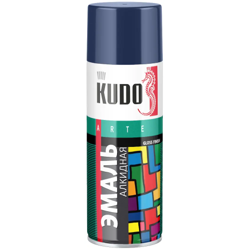 Эмаль алкидная универсальная Kudo Arte Gloss Finish 3P Technology 520 мл темно синяя RAL 5003