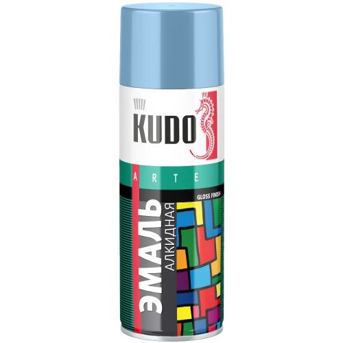 Эмаль алкидная универсальная Kudo Arte Gloss Finish 3P Technology 520 мл серо голубая RAL 5024