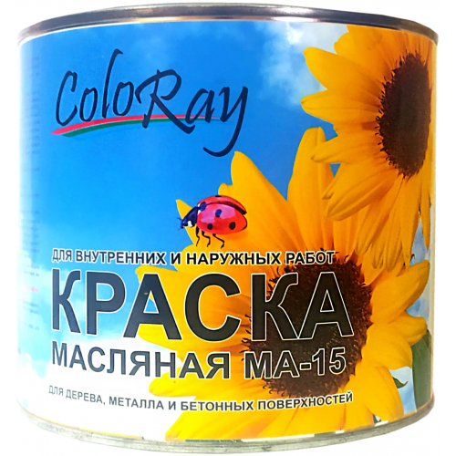 Краска масляная для внутренних и наружных работ Coloray МА 15 2.4 кг черная