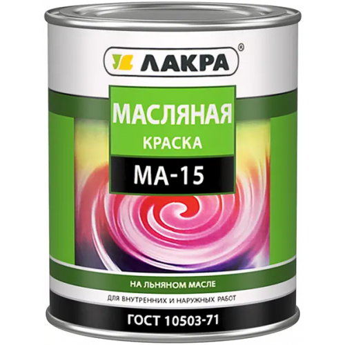 Масляная краска на льняном масле Лакра МА 15 900 г зеленая