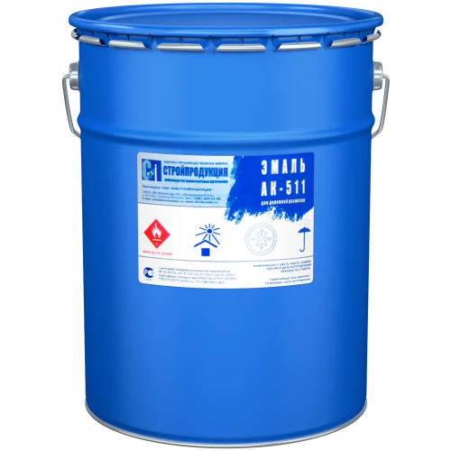 Эмаль для дорожной разметки Стройпродукция АК 511 30 кг серая