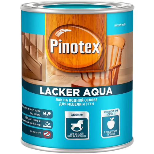 Лак на водной основе для мебели и стен Пинотекс Lacker Aqua 1 л матовый