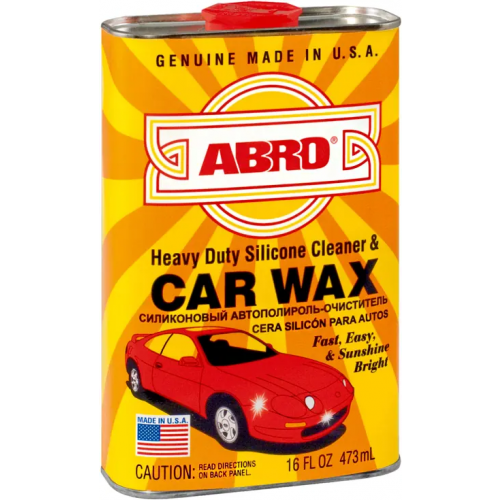 Силиконовый автополироль очиститель автовоск Abro Heavy Duty Silicone Cleaner & Car Wax 473 мл