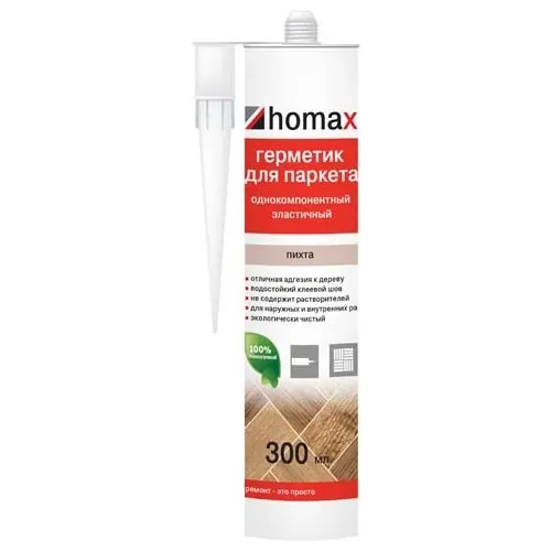 Герметик для паркета однокомпонентный эластичный Homa x 300 мл пихта