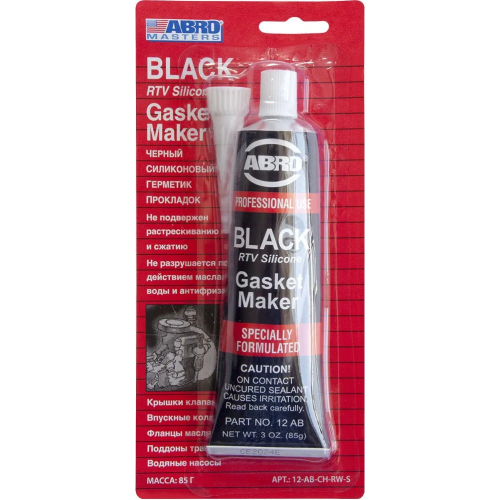 Силиконовый герметик прокладок Abro Masters RTV Silicone Gasket Maker 85 г черный