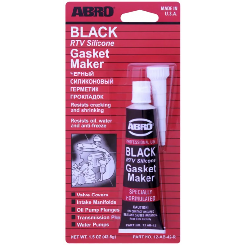 Герметик прокладок стандартный Abro RTV Silicone Gasket Maker 42.5 г черный