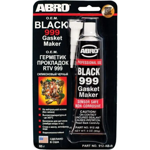 Герметик прокладок силиконовый Abro 999 Gasket Maker 85 г черный