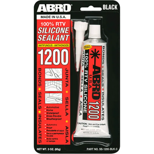 Герметик силиконовый универсальный Abro 1200 100% RTV Silicone Sealant 85 мл черный