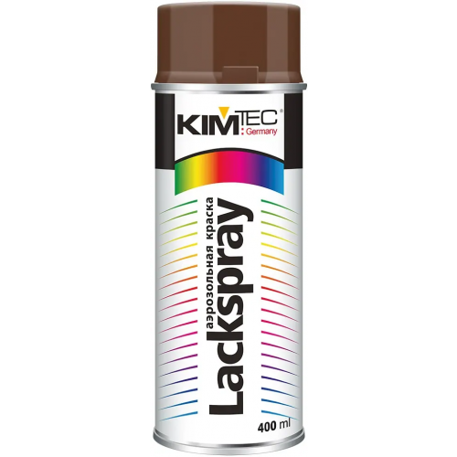 Аэрозольная краска спрей Kim Tec Lackspray 400 мл коричневый RAL 8011 глянцевый