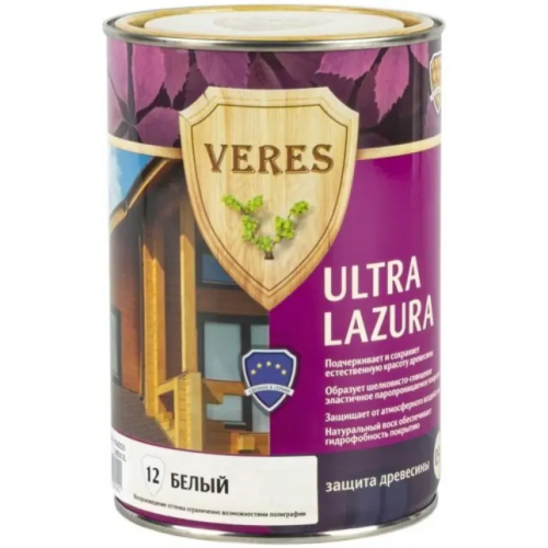 Декоративно защитная лессирующая пропитка для древесины Veres Ultra Lazura 900 мл №12