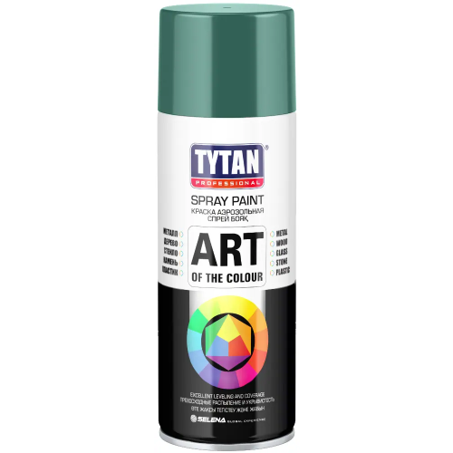 Краска аэрозольная Титан Professional Spray Paint Art of the Colour 400 мл темно зеленая RAL 6005 глянцевая
