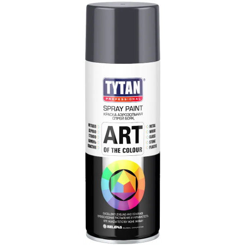 Краска аэрозольная Титан Professional Spray Paint Art of the Colour 400 мл серая RAL 7015 глянцевая