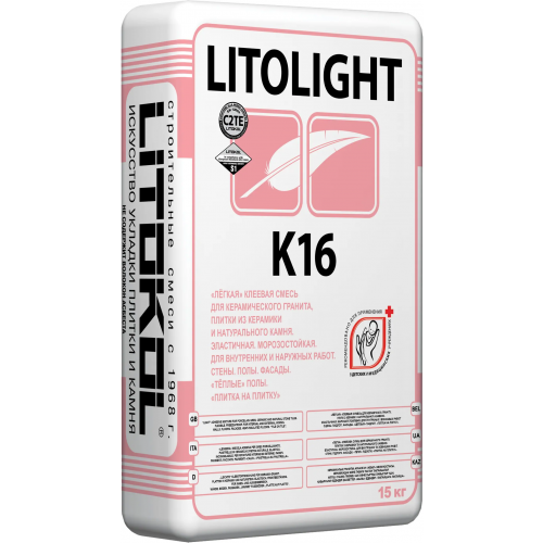 Легкая клеевая смесь Литокол Litolight K16 15 кг