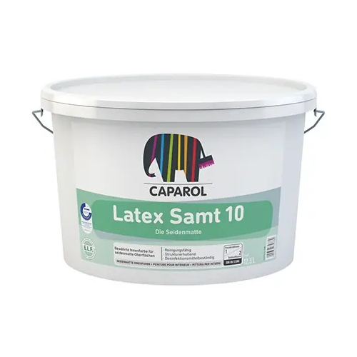 Шелковисто матовая высококачественная латексная краска Caparol Latex Samt 10 12.5 л белая база 2