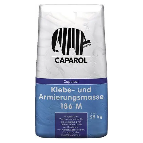 Минеральный заводской сухой раствор Caparol Capatect Klebe und Armierungsmasse 186 25 кг зимний