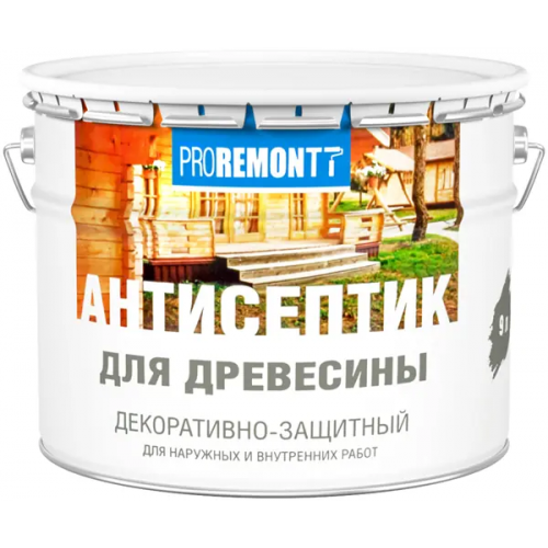 Антисептик для древесины декоративно защитный Proremontt 9 л палисандр