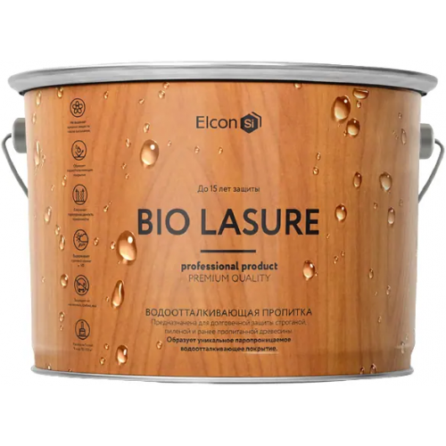 Водоотталкивающая лазурь Elcon Bio Lasure 9 л палисандр