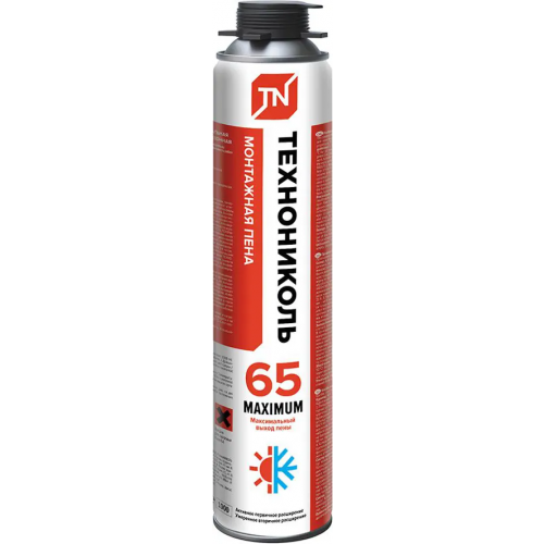 Пена монтажная профессиональная Технониколь №65 Maximum 1 л всесезонная