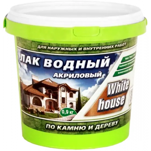 Лак водный акриловый по камню и дереву White House 900 г сосна