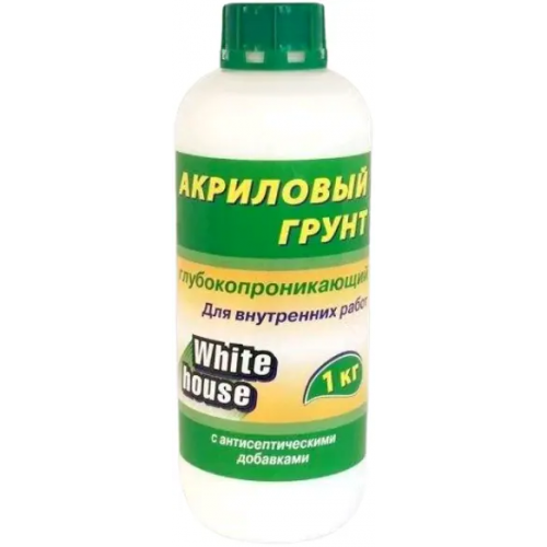 Акриловый грунт глубокопроникающий для внутренних работ White House 1 кг