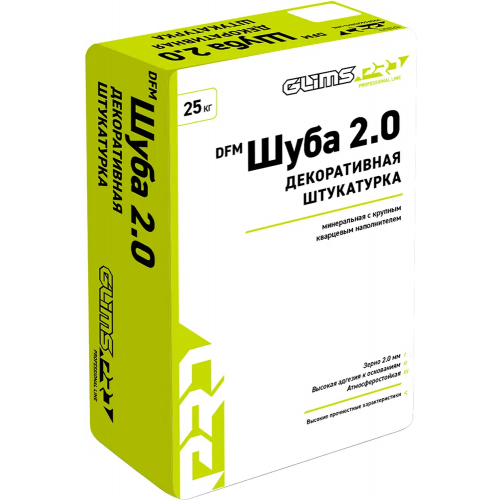 Декоративная штукатурка Глимс Pro DFM Шуба 2.0 25 кг