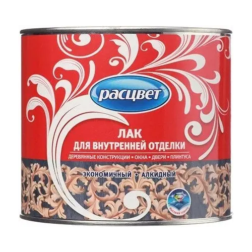 Лак для наружных работ высокопрочный алкидный Расцвет 1.9 кг