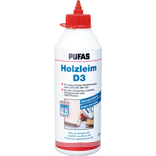 Клей для древесины Пуфас Holzleim D3 500 г