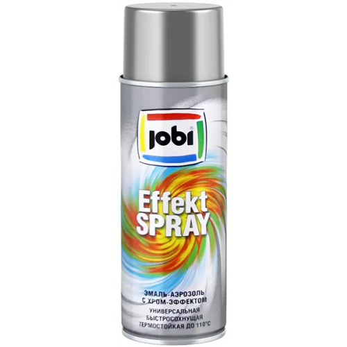 Эмаль аэрозоль с хром эффектом универсальная Jobi Effektspray 400 мл хром