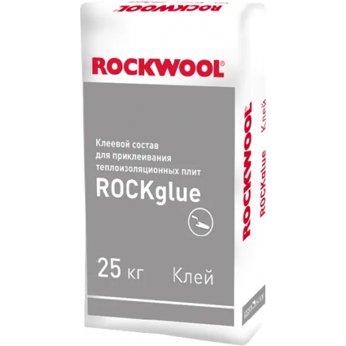 Клеевой состав для приклеивания теплоизоляционных плит Rockwool Rockglue Optima 25 кг