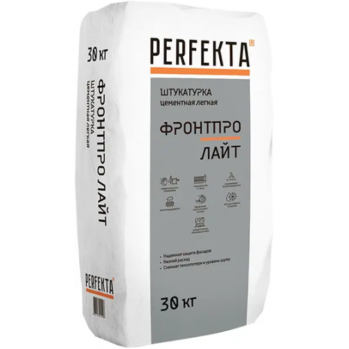 Штукатурка фасадная легкая для ручного и машинного нанесения Perfekta Фронтпро Лайт 30 кг зимняя