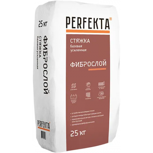 Стяжка базовая усиленная Perfekta Фиброслой 25 кг