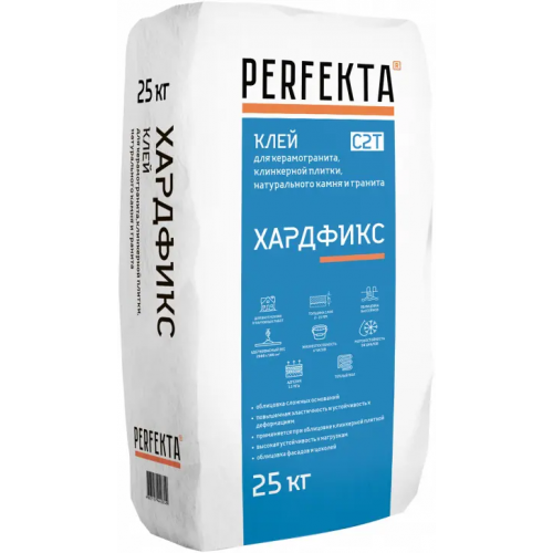 Клей для керамогранита, плитки и натурального камня Perfekta Хардфикс 25 кг зимний