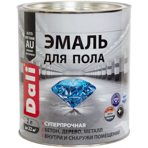Эмаль для пола суперпрочная Dali 2 л белая