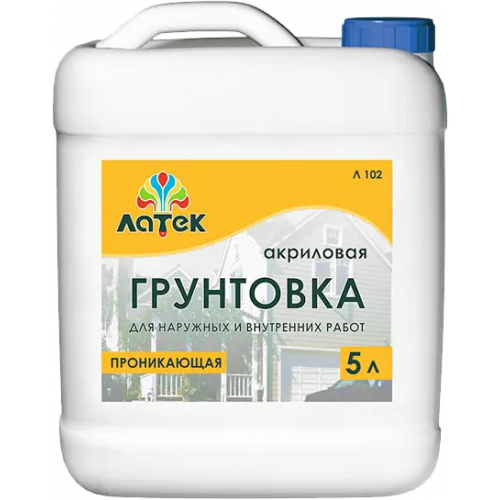 Акриловая грунтовка проникающая Оптимист Латек Л 102 5 л