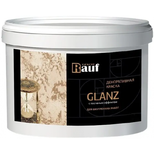 Декоративная краска с песчаным эффектом Rauf Dekor Glanz 3.5 кг белая