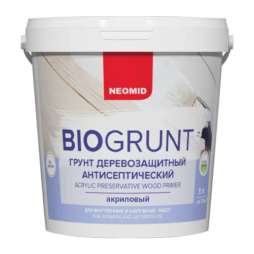Грунт деревозащитный универсальный акриловый Неомид Bio 1 л