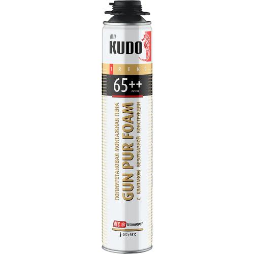 Полиуретановая монтажная пена Kudo Trend Gun Pur Foam 65++ 1 л летняя