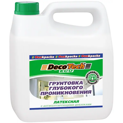 Грунтовка глубокого проникновения латексная Decotech Eco 10 л