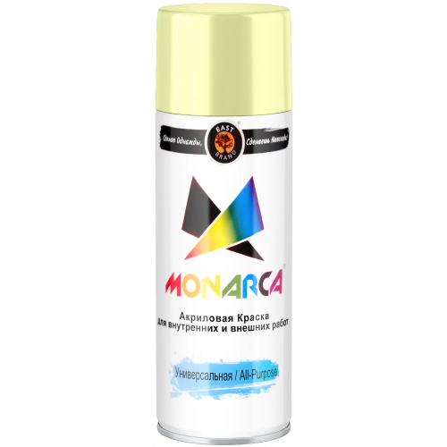 Акриловая краска аэрозольная универсальная East Brand Monarca 520 мл слоновая кость RAL 1014 глянцевая