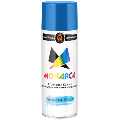 Акриловая краска аэрозольная универсальная East Brand Monarca 520 мл сигнальная синяя RAL 5005 глянцевая