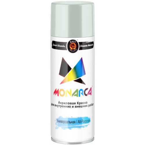 Акриловая краска аэрозольная универсальная East Brand Monarca 520 мл сигнальная серая RAL 7004 глянцевая