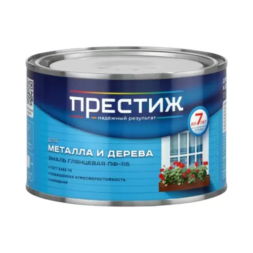Эмаль для металла и дерева Престиж ПФ 115 400 г голубая №018