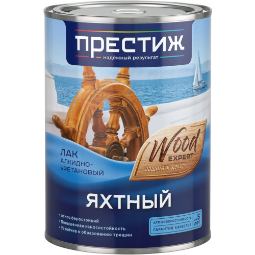 Яхтный лак алкидно уретановый Престиж Wood Expert 900 мл матовый