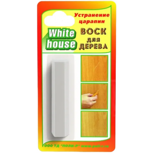 Восковой карандаш для дерева White House 15 г белый