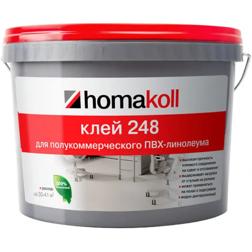 Клей для полукоммерческого ПВХ линолеума Homa koll 248 14 кг