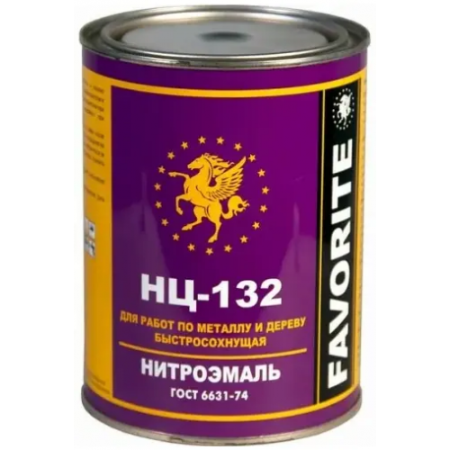 Нитроэмаль для работ по металлу и дереву быстросохнущая Фаворит НЦ 132 700 г белая